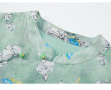 ชุดกี่เพ้าลายดอกไม้ Lakeside Floret