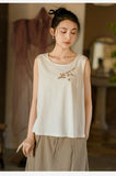 จัสมิน บลูม เสื้อกี่เพ้าปักลายพร้อมสวมใส่ ท่อนบน