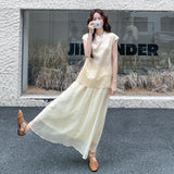 บอลลาด ชุดเสื้อปักลายและกระโปรง 2 ชิ้นสไตล์กี่เพ้า
