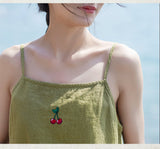 เสื้อท็อปปักลาย Norah Sparks