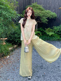 ซาเบลลา ชุดกี่เพ้าผ้าจักรยานสีเขียว 2 ชิ้น