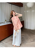 บรโยนี ชุดกี่เพ้าสองชิ้นผ้าจักรพรมสีดำ