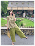 โยลันดา ชุดกี่เพ้าสองชิ้นลายดอกไม้แขนสั้น