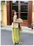 โยลันดา ชุดกี่เพ้าสองชิ้นลายดอกไม้แขนสั้น